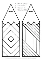 Vorschau - Mal- und Bastelvorlagen - Fensterdeko Einschulung Stifte Schulanfang Fensterbilder Öltrick Kunst - Seite 2