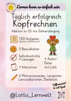 Vorschau - Arbeitsblätter - Täglich erfolgreich Kopfrechnen- Addition mit Zehnerübergang - Deckblatt