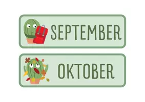 Voorbeeld - Maandkalender thema cactus - Pagina 1