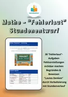 Vorschau - Stundenentwürfe - Mathe - "Fehlerlaut" Stundenentwurf zum Umgang mit Fehlern - Deckblatt