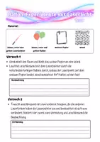 Vorschau - Arbeitsblätter - Optik Ballon-Experimente mit Laserlicht - Seite 1