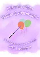Vorschau - Arbeitsblätter - Optik Ballon-Experimente mit Laserlicht - Deckblatt