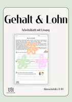 Vorschau - Arbeitsblätter - Gehalt & Lohn - Deckblatt