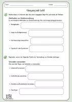 Vorschau - Arbeitsblätter - Umgang mit Geld - Seite 1