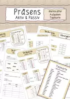 Vorschau - Arbeitsblätter - Latein: Präsens Aktiv & Passiv (Merkblätter & Aufgaben) - Deckblatt