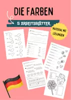 Aperçu - Feuilles d'exercices - Allemand: die Farben - les couleurs - Page de couverture