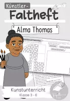 Vorschau - Arbeitsblätter - Künstler-Faltheft "Alma Thomas" - Deckblatt