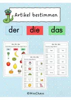 Vorschau - Arbeitsblätter - Artikel bestimmen - differenziert - Deckblatt