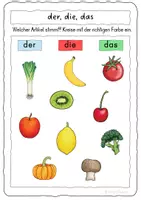 Vorschau - Arbeitsblätter - Artikel bestimmen - differenziert - Seite 1