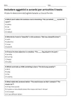 anteprima - Quiz - Quiz: Includere aggettivi e avverbi per arricchire il testo - Pagina 1