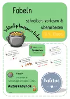 Vorschau - Arbeitsblätter - Fabeln schreiben, vorlesen und überarbeiten (Klasse 3/4) - Deckblatt