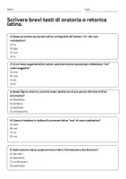 anteprima - Quiz - Scrivere brevi testi di oratoria o retorica latina - Quiz - Pagina 1