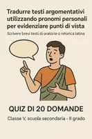 anteprima - Quiz - Scrivere brevi testi di oratoria o retorica latina - Quiz - Pagina di copertina