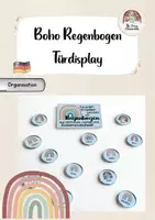 Vorschau - Poster - BOHO Regenbogen - Türdisplay Klassenraumgestaltung - Deckblatt