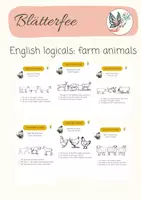 Vorschau - Arbeitsblätter - English logicals farm animals I Leseförderung - Deckblatt