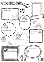 Aperçu - Feuilles d'exercices - Allemand: Das bin ich - Arbeitsblätter und Bildkarten - Page 1