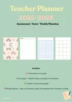Vista previa - Evaluación - Teacher Planner 2025–2026 (Primaria) – Evaluación, Notas y Planificación Semanal - Portada
