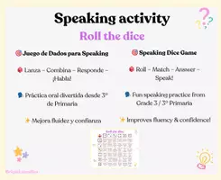 Vista previa - Hojas de trabajo - Tablero de preguntas para practicar Speaking - Portada