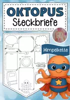 Vorschau - Arbeitsblätter - Oktopusklasse Steckbriefe zum Kennenlernen - Deckblatt