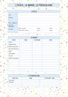 Aperçu - Autre type de ressources - Cahier direction coordonnées école et mairie - Page de couverture