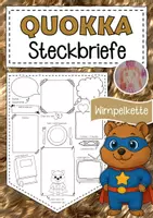 Vorschau - Arbeitsblätter - Quokkaklasse Steckbriefe zum Kennenlernen - Deckblatt