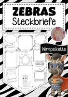 Vorschau - Arbeitsblätter - Zebraklasse Steckbriefe zum Kennenlernen - Deckblatt