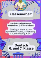 Vorschau - Fördermaterial/Inklusion - Sachtextanalyse Klassenarbeit (4x) - Seite 1