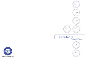 Vorschau - Arbeitsblätter - 7 Klettmappenvorlagen - Uhrzeiten - Seite 1