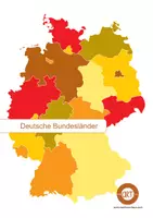 Vorschau - Arbeitsblätter - Klettmappenvorlage - Bundesländer A4 - Deckblatt