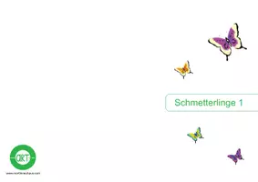 Vorschau - Arbeitsblätter - 3 Klettmappenvorlagen - Schmetterlinge zuordnen A5 - Seite 1