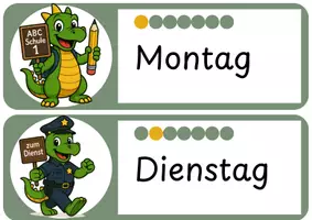 Vorschau - Präsentationen/Tafelbilder - Wochentage Momo und neutral - Seite 1