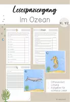 Vorschau - Arbeitsblätter - Lesespaziergang: Im Ozean (Klasse 1/2) - Deckblatt