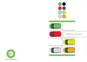 Vorschau - Arbeitsblätter - Klettmappenvorlage - Farben zuordnen Autos A5 - Seite 1