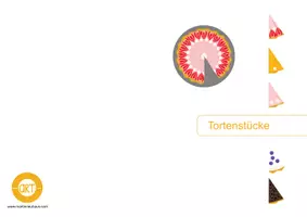 Vorschau - Arbeitsblätter - Klettmappenvorlage - Tortenstücke zuordnen - Seite 1