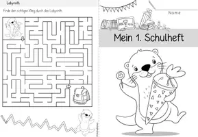 Vorschau - Arbeitsblätter - Otterklasse Einschulung | Miniheft Rätsel - Seite 1