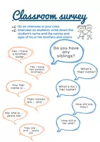 Voorbeeld - Classroom survey: "Do you have siblings?" - Voorblad