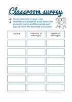 Voorbeeld - Classroom survey: "Do you have siblings?" - Pagina 1