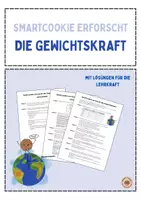 Vorschau - Arbeitsblätter - Gewichtskraft mit Smartcookie erforschen - Deckblatt