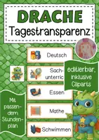 Vorschau - Anderer Materialtyp - Drachenklasse Tagestransparenz und Stundenplan - Deckblatt