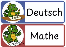 Vorschau - Präsentationen/Tafelbilder - Schulfächer Drachenklasse - Seite 1