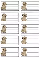 Vorschau - Anderer Materialtyp - Etiketten Klassentier Hund (editierbar) - Hundeklasse - Seite 1