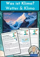 Vorschau - Arbeitsblätter - Was ist Klima? Wetter, Klima, Klimasystem - Ausführliche Erklärung mit Aufgaben und Lösungen - Deckblatt
