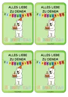 Vorschau - Mal- und Bastelvorlagen - Geburtstagsgruß der Eisbärenklasse – Karten für besondere Tage - Seite 1