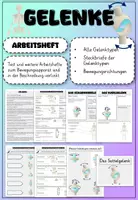 Vorschau - Stundenentwürfe - Arbeitsheft Gelenke - Deckblatt