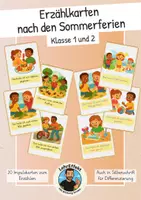 Vorschau - Mal- und Bastelvorlagen - Erzählkarten nach den Sommerferien – 20 kreative Gesprächsimpulse für Klasse 1 & 2 - Deckblatt