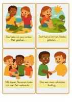 Vorschau - Mal- und Bastelvorlagen - Erzählkarten nach den Sommerferien – 20 kreative Gesprächsimpulse für Klasse 1 & 2 - Seite 2