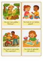 Vorschau - Mal- und Bastelvorlagen - Erzählkarten nach den Sommerferien – 20 kreative Gesprächsimpulse für Klasse 1 & 2 - Seite 3