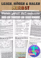 Vorschau - Arbeitsblätter - Materialpaket: Lesen Malen Hören HERBST - Seite 1