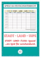 Vorschau - Arbeitsblätter - Stadt- Land- UUPS. Spiel - Deckblatt