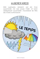 Vorschau - Arbeitsblätter - LE TEMPS (Wetter) - Wortschatzrad (Französisch) - Seite 2